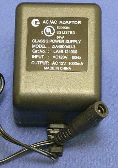 ZIA48004U-5 AC 12V transformer adapter