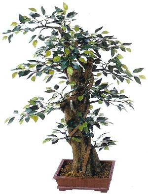 33 inch mini ficus artficial bonsai in pot