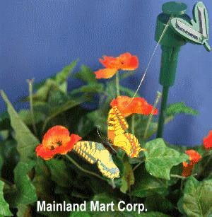 solar powered fluttering butterfly