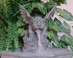 Gargoyle smoking water fountain