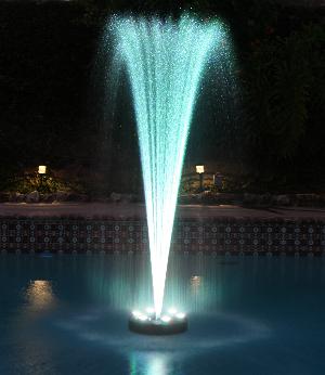 LED Pool Or Pond Floating Water Fountain Color Changing or All White 600GPH pump 