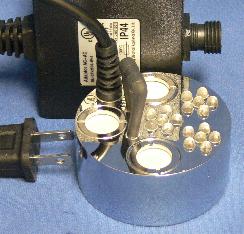 ultrasonic fogger with LED changing color light