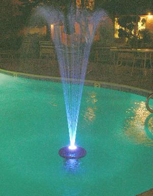 floating water fountain with 48 LED light