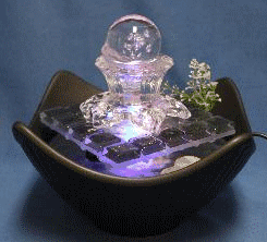 sail boat water fountain