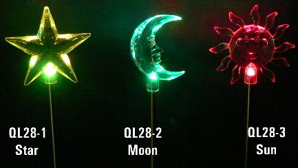 solar LED garden stick light