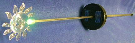 solar powered LED garden stick light
